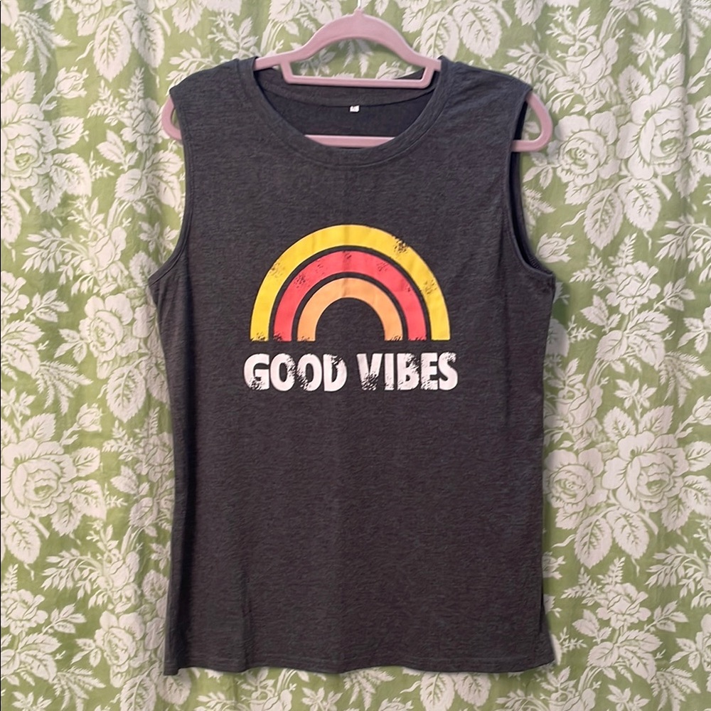 🏝️Big $10 Sale!🏝️NWOT - Good Vibes Sleeveless Top